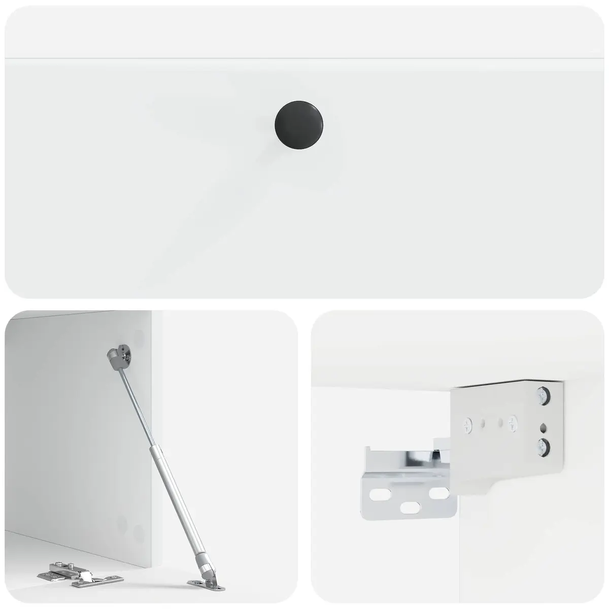 Wall-Mounted TV Cabinet in White, 98 x 41 x 30 cm
