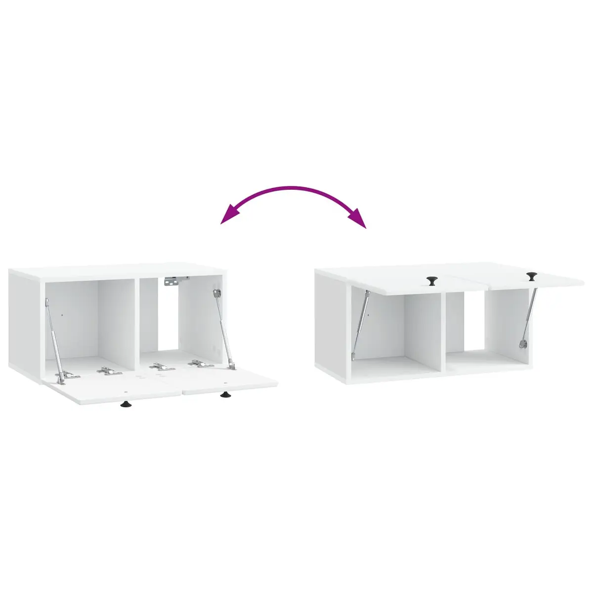 Wall-Mounted TV Cabinet Engineered Wood 59.5 x 31 x 30 cm White