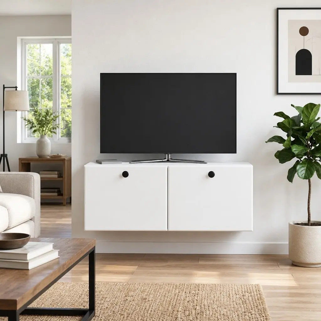 Wall-Mounted TV Cabinet Engineered Wood 78.5 x 31 x 30 cm White
