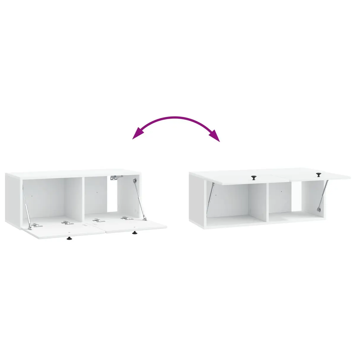 Wall-Mounted TV Cabinet Engineered Wood 78.5 x 31 x 30 cm White