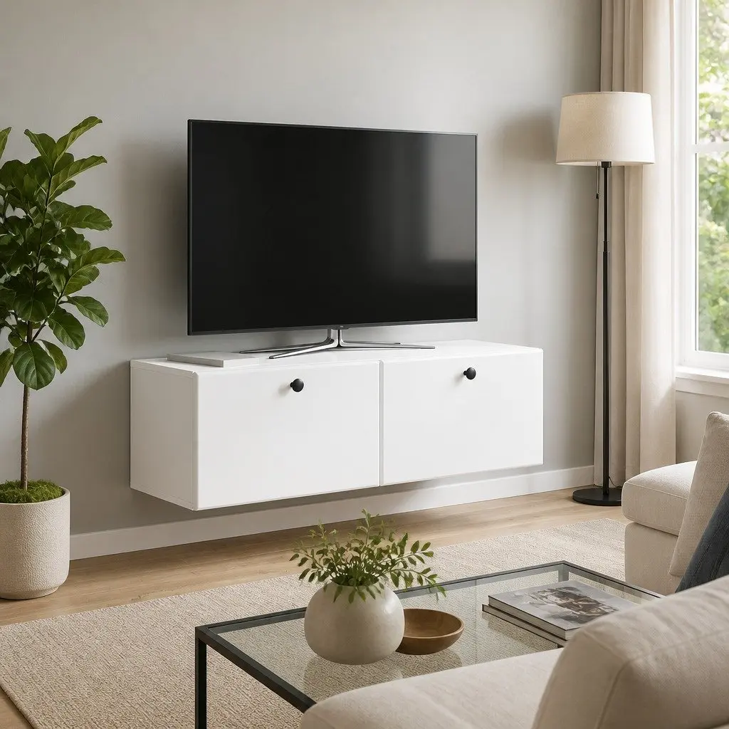 Wall-Mounted TV Cabinet with Spacious Storage
