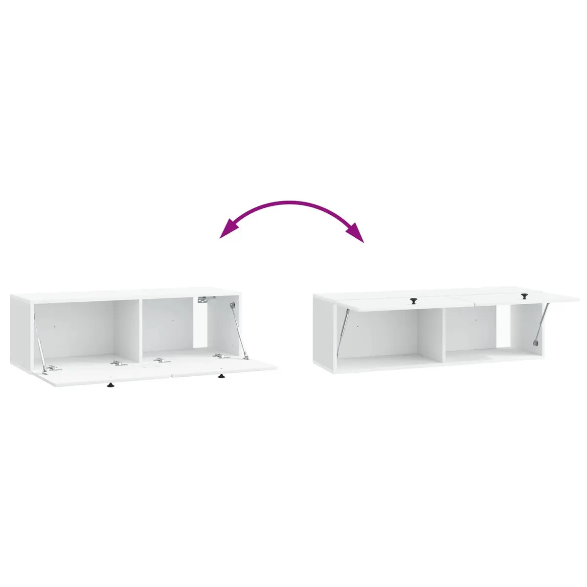 Wall-Mounted TV Cabinet with Spacious Storage