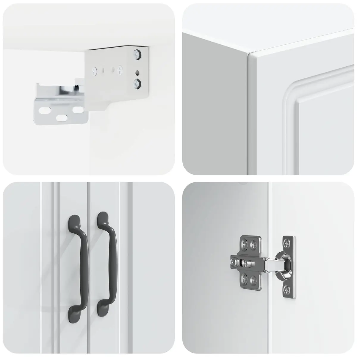 Wall-Mounted Storage Cabinet with Adjustable Shelves