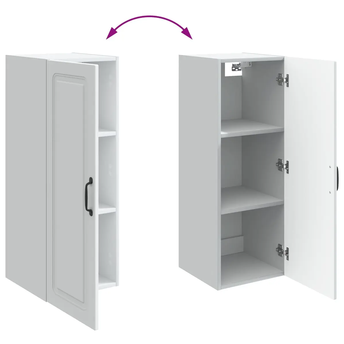 Wall-Mounted Storage Cabinet in White