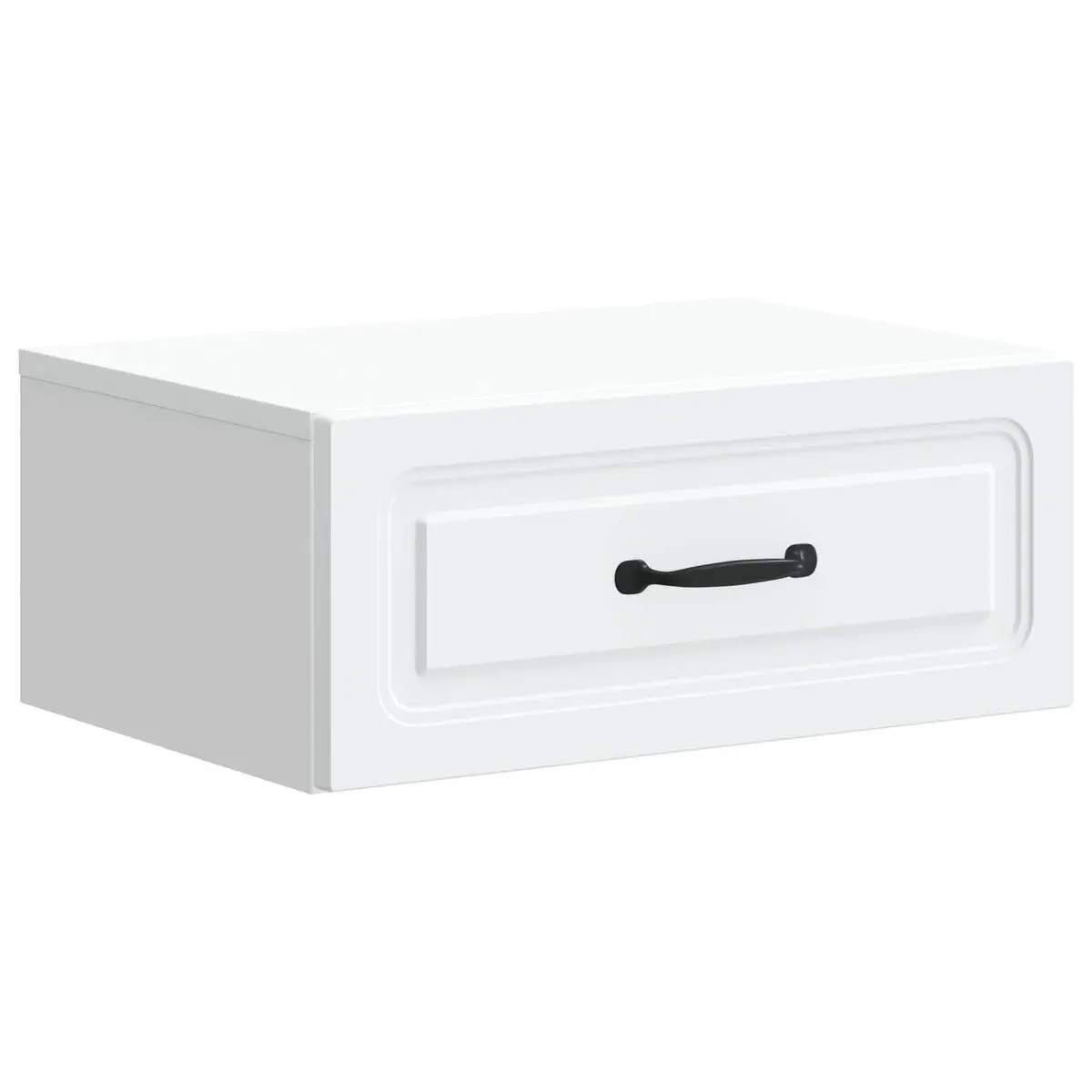 Wall-Mounted Bedside Cabinet in White