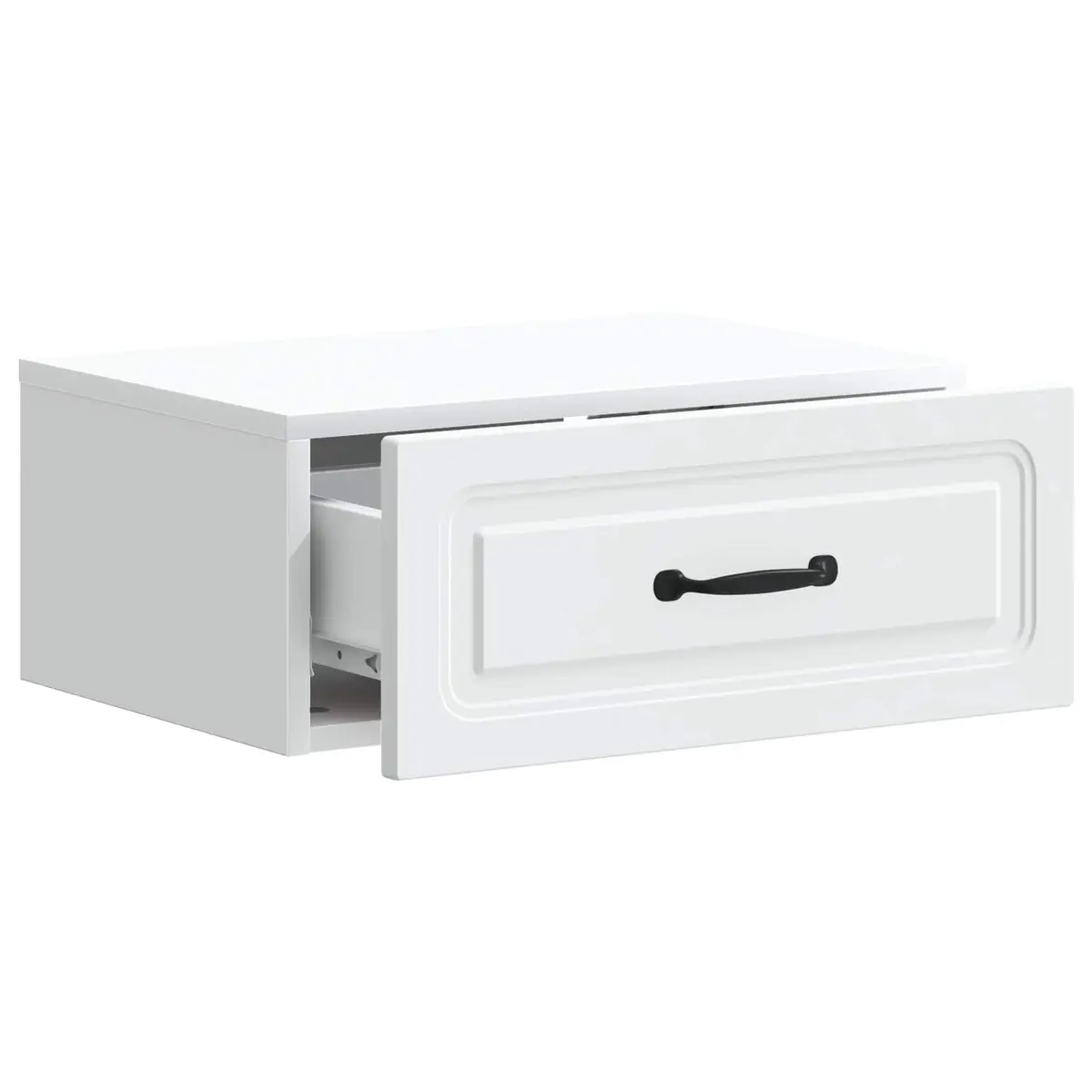 Wall-Mounted Bedside Cabinet in White