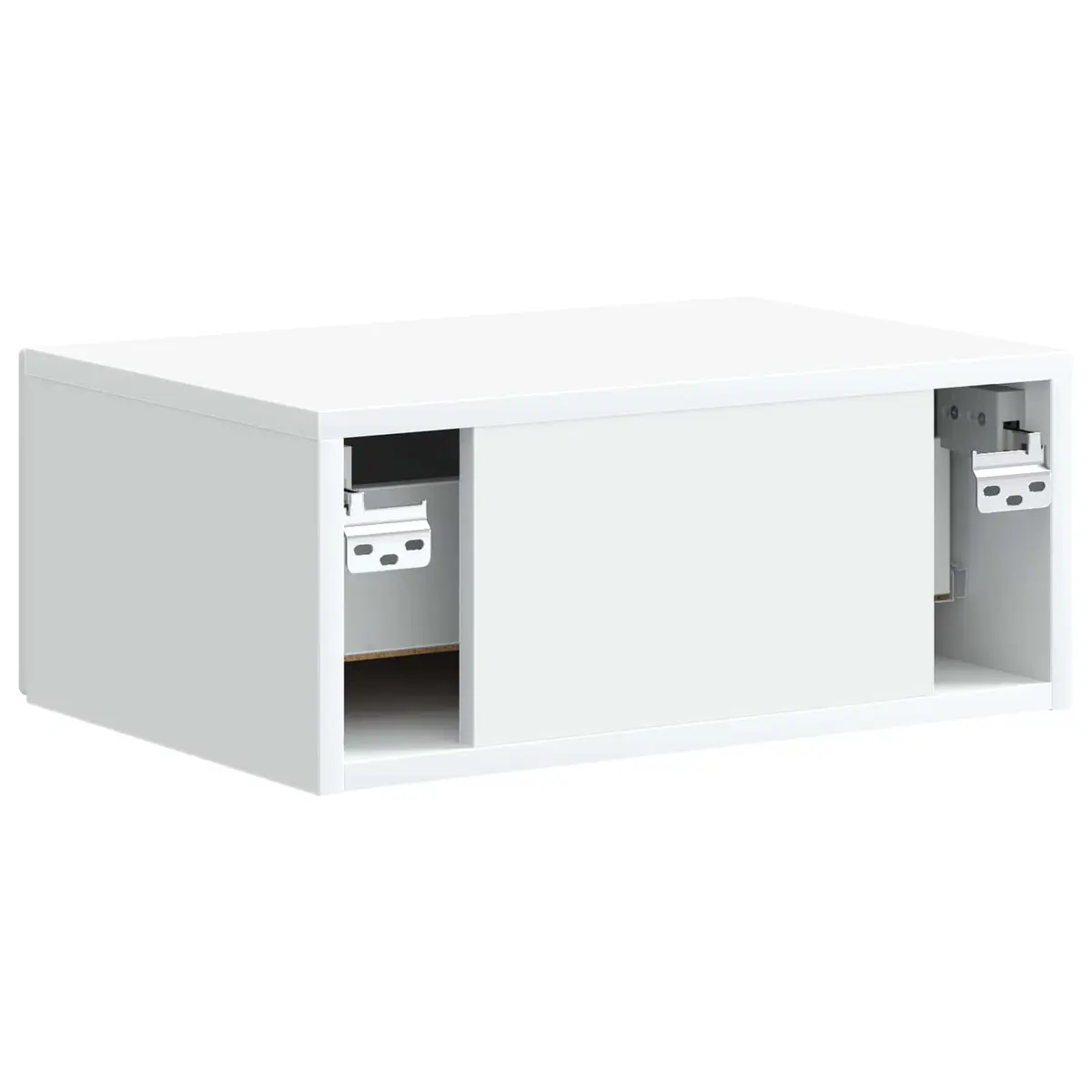 Wall-Mounted Bedside Cabinet in White