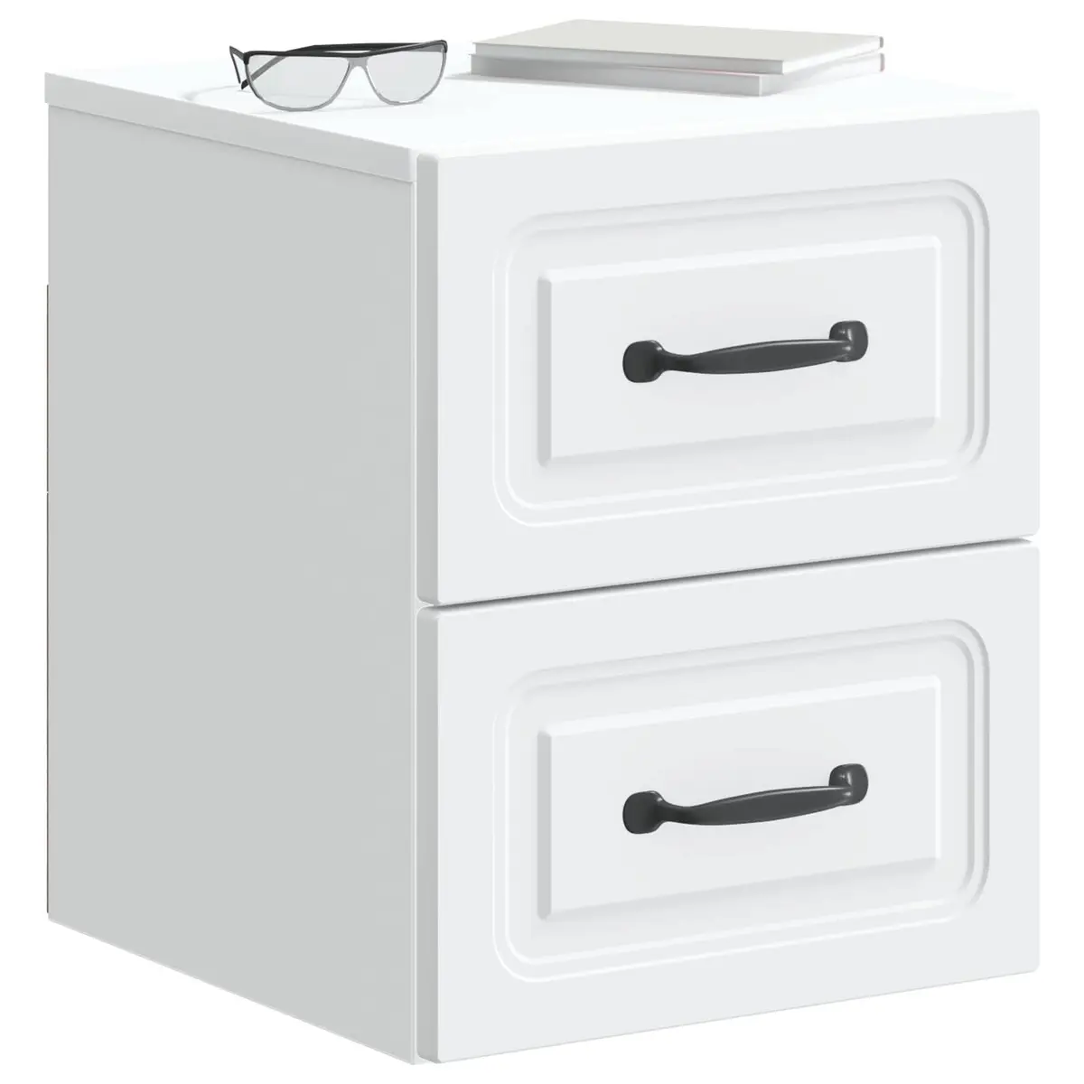Wall-Mounted Bedside Cabinet with Sliding Doors