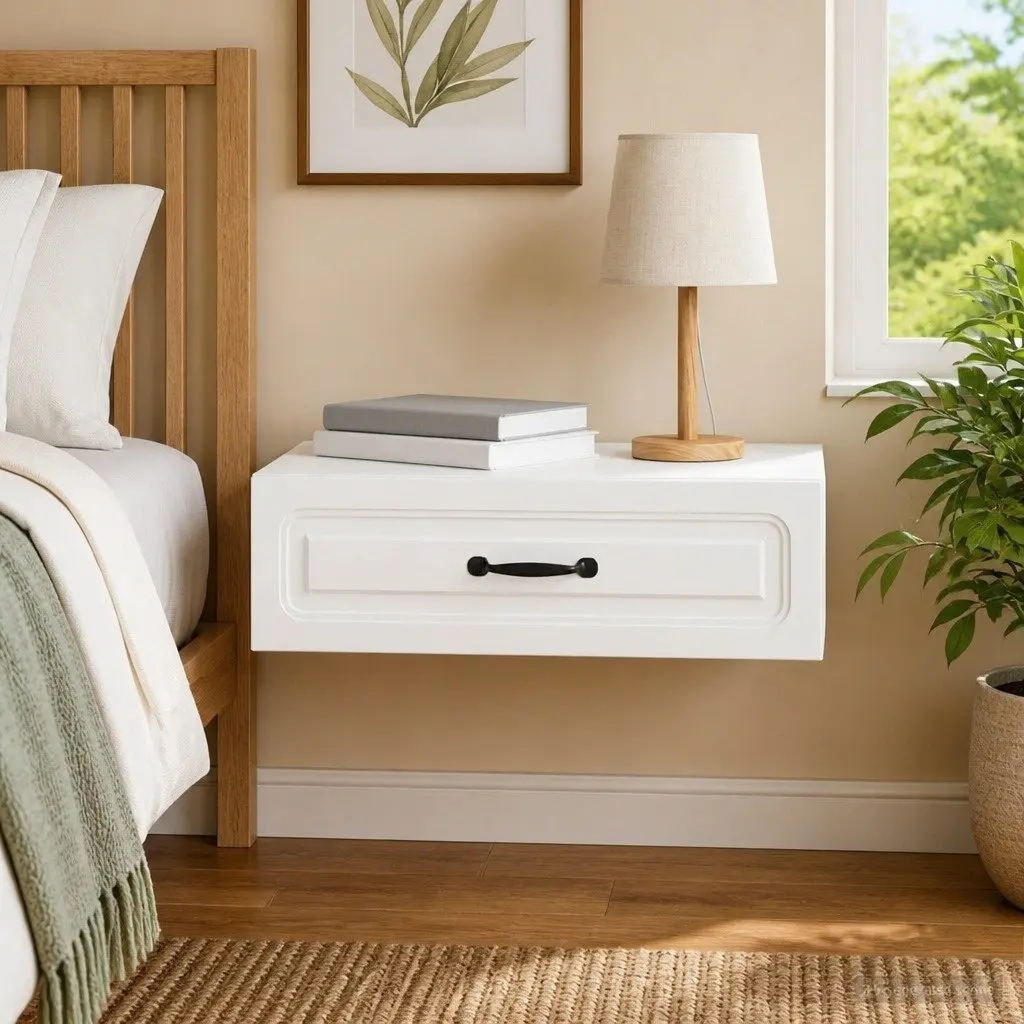 White Wall-Mounted Storage Cabinet 59cm
