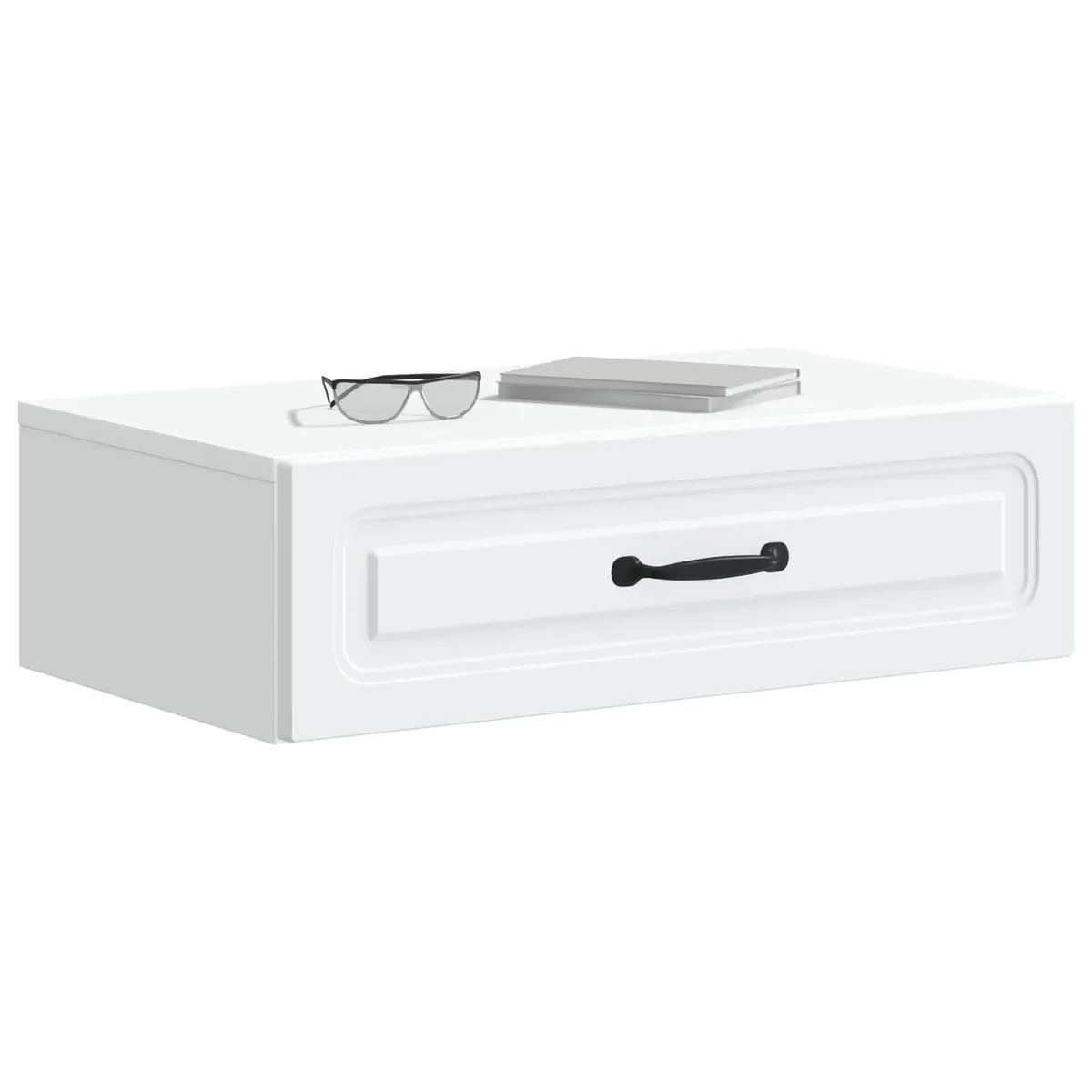 White Wall-Mounted Storage Cabinet 59cm