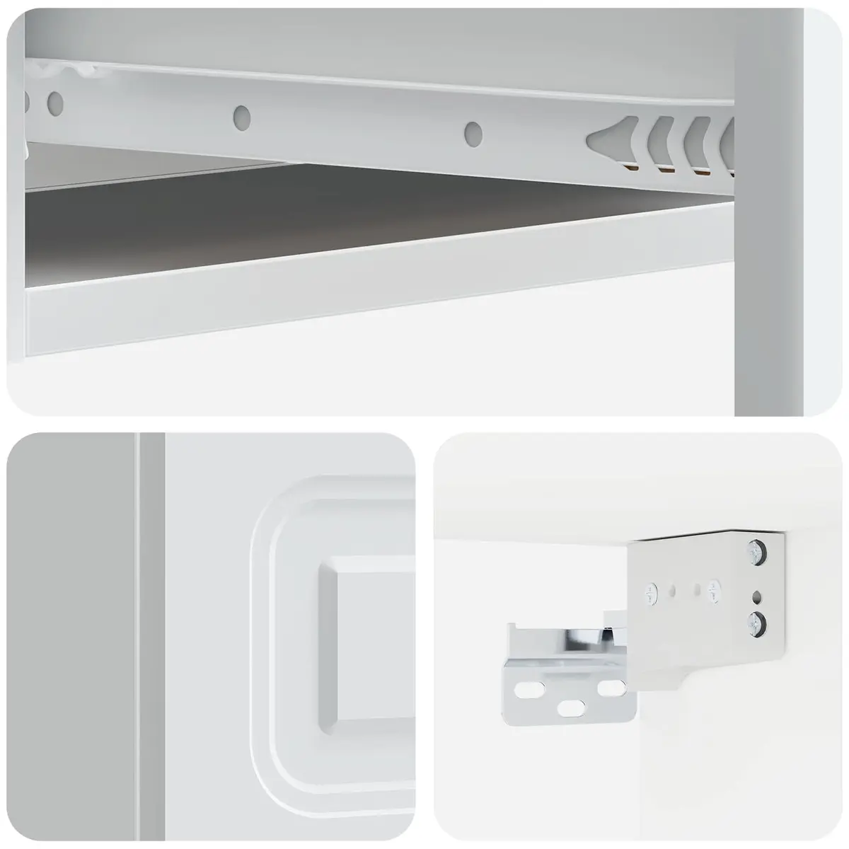 White Wall-Mounted Storage Cabinet 59cm