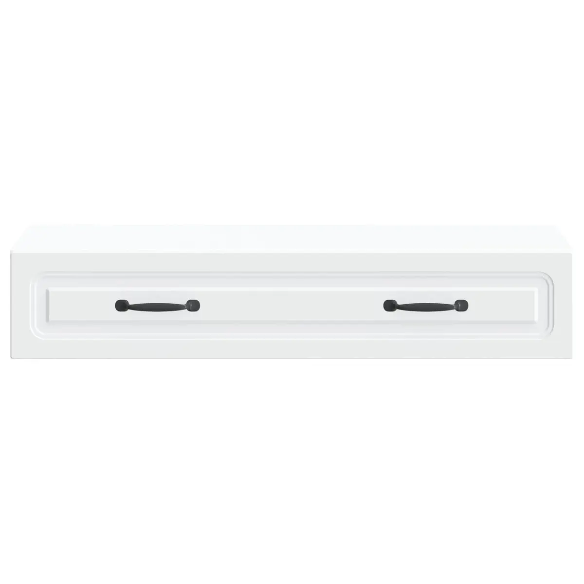 White Wall-Mounted Storage Cabinet with Adjustable Shelves