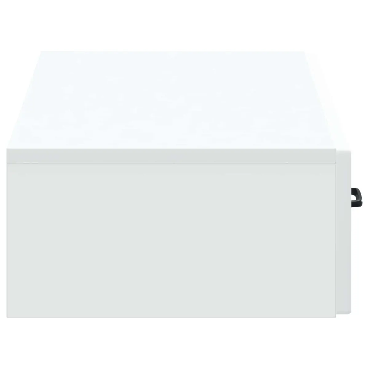 White Wall-Mounted Storage Cabinet with Adjustable Shelves