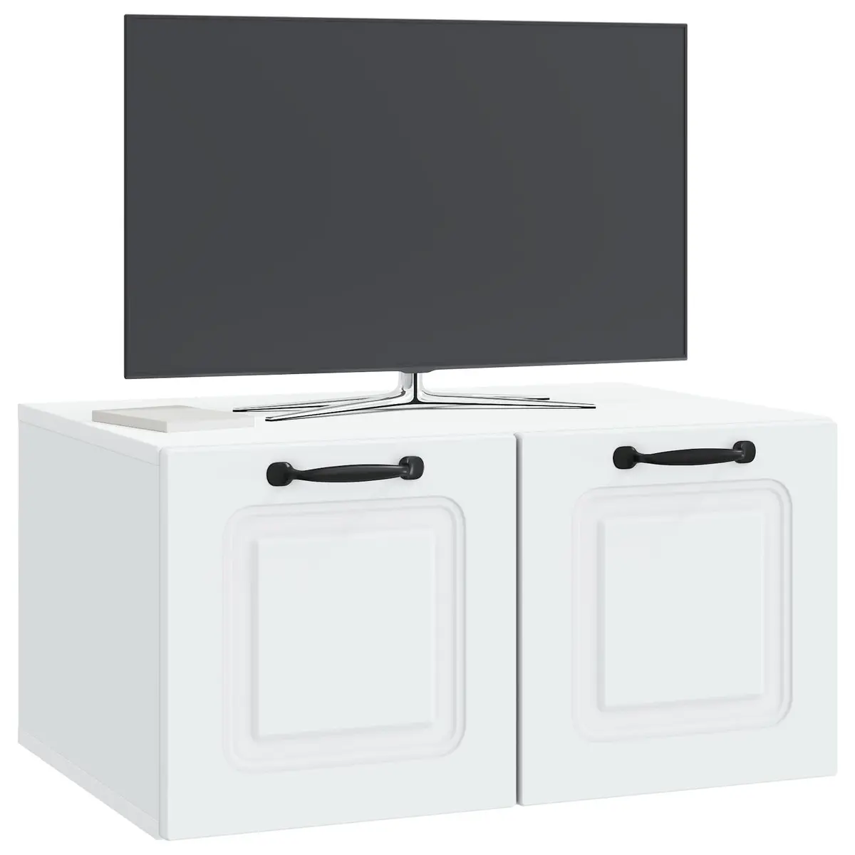 Wall-Mounted TV Cabinet White Entertainment Unit Modern Living Room Storage