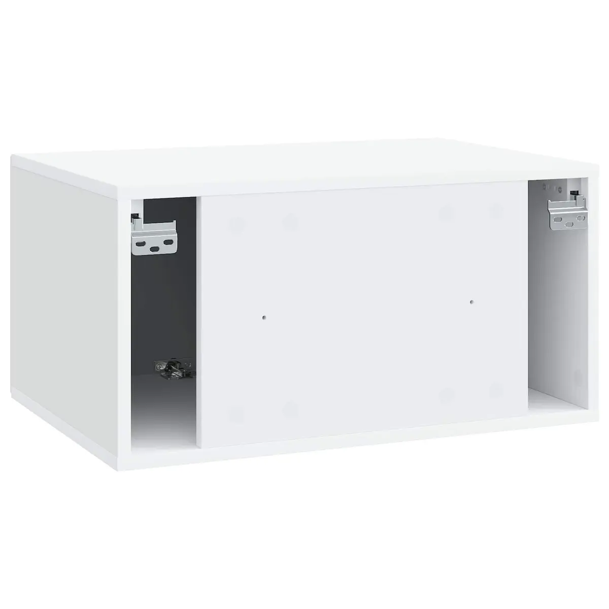 Wall-Mounted TV Cabinet White Entertainment Unit Modern Living Room Storage