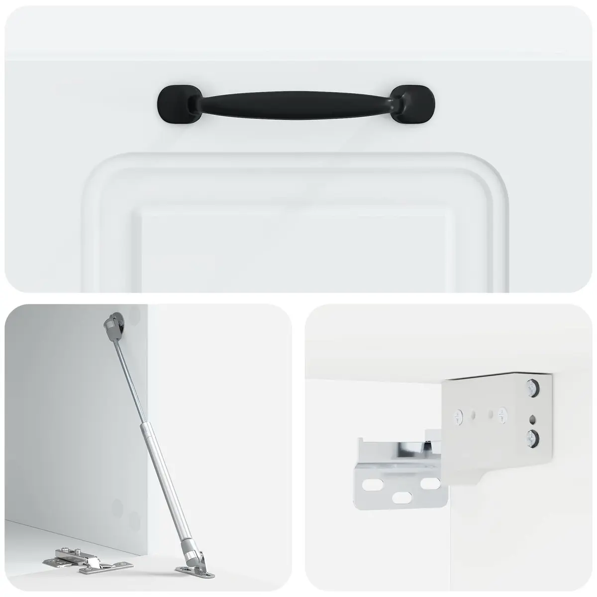 Wall-Mounted TV Cabinet White Entertainment Unit Modern Living Room Storage