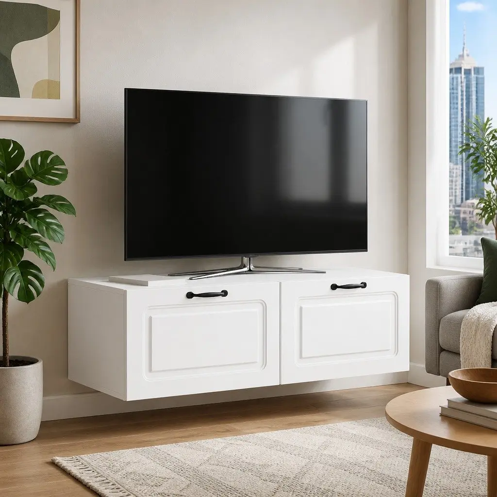 TV Cabinet Engineered Wood 98 x 41 x 30 cm White