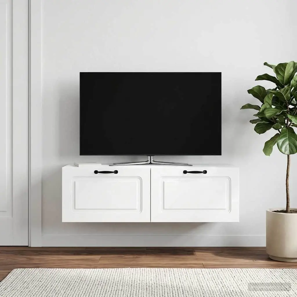 TV Cabinet Engineered Wood 98 x 41 x 30 cm White