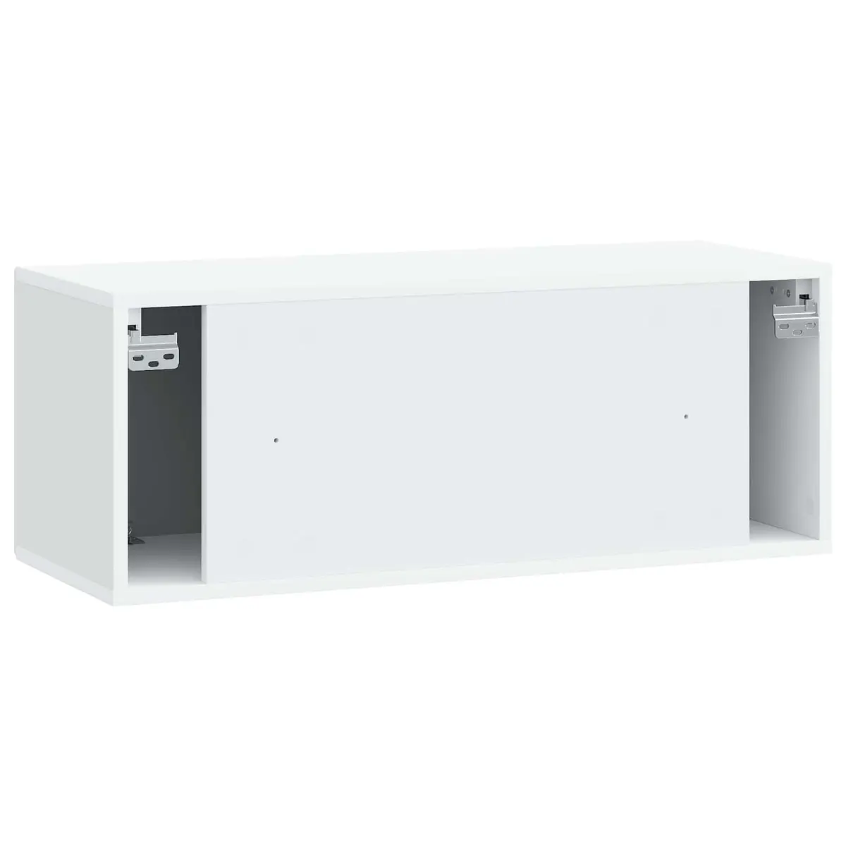 Wall-Mounted TV Cabinet Entertainment Unit Living Room Storage Shelves White