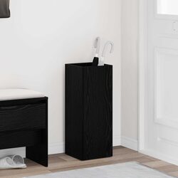 Stylish Black Umbrella Stand with Engineered Wood Design