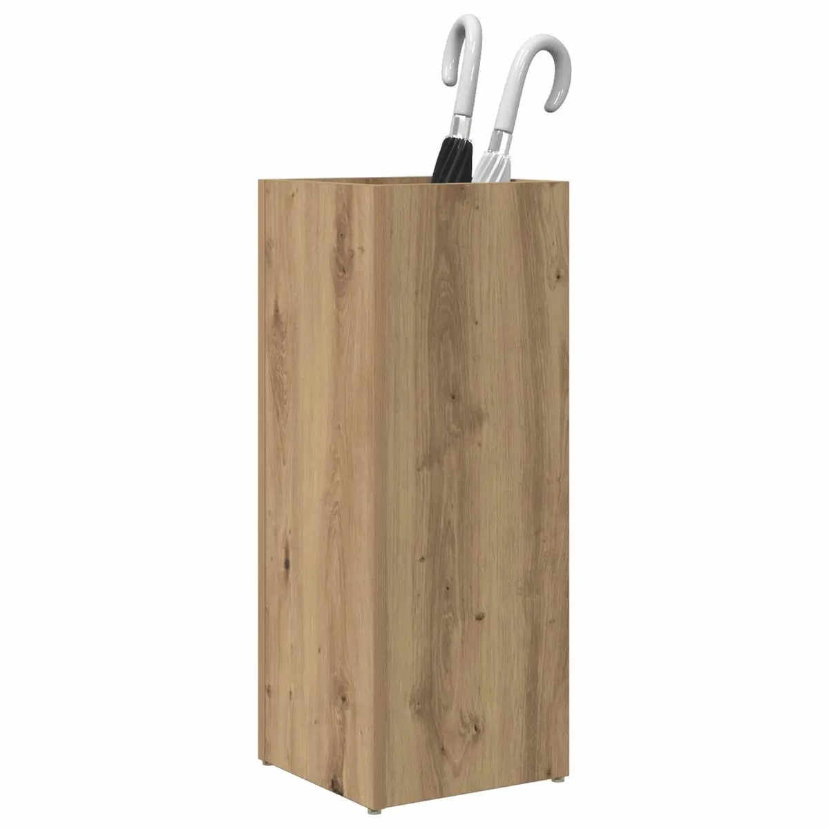 Umbrella Stand Wooden Storage Organizer Modern Design Hallway Entryway Brown