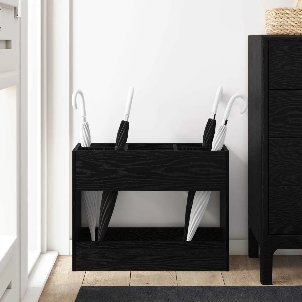 Umbrella Stand Engineered Wood 65cm Black Oak