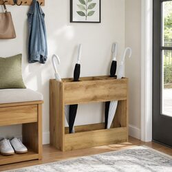 Modern Brown Engineered Wood Umbrella Stand Storage Rack