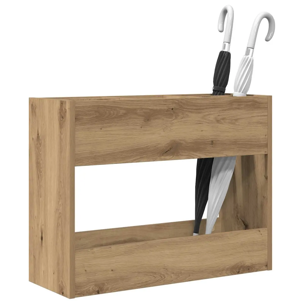 Brown Engineered Wood Umbrella Stand Storage Rack