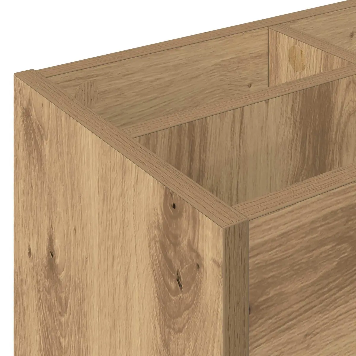 Brown Engineered Wood Umbrella Stand Storage Rack