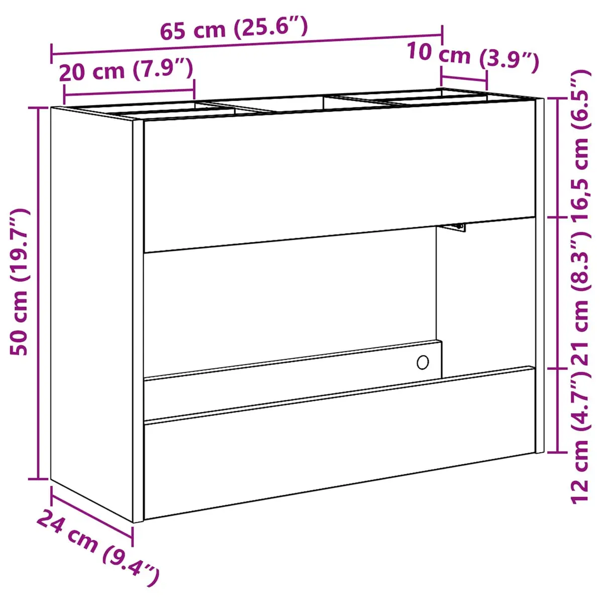 Brown Engineered Wood Umbrella Stand Storage Rack