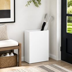 Durable White Rectangular Umbrella Stand for Modern Homes