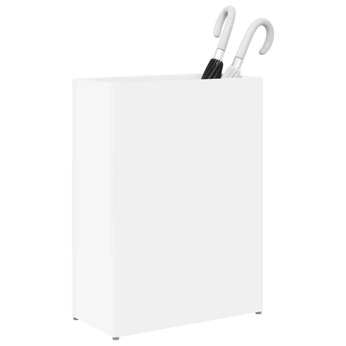 Umbrella Stand White Rectangular Storage Rack Hallway Entryway Modern Home