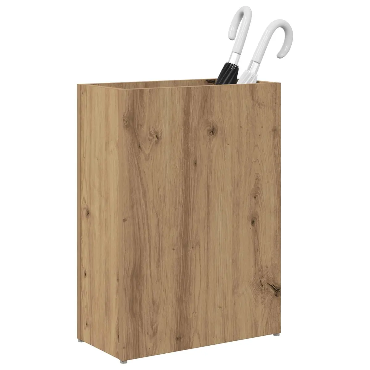 Rectangular Brown Umbrella Stand for Entryway Storage