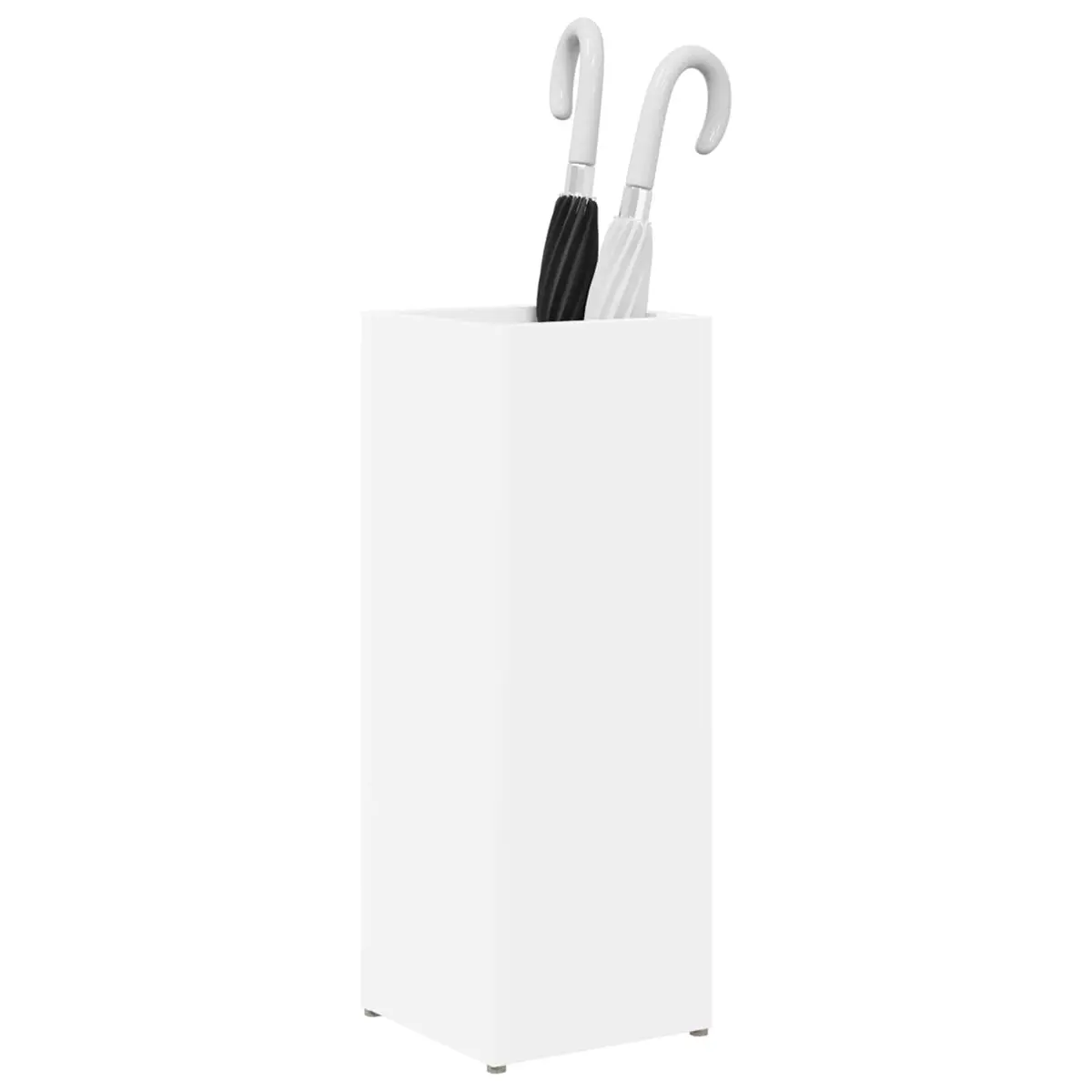 White Wooden Umbrella Stand for Organized Storage