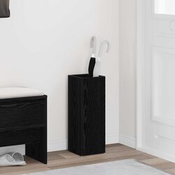 Stylish Black Wooden Umbrella Stand for Modern Entryways