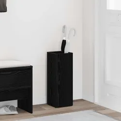 Stylish Black Wooden Umbrella Stand for Modern Entryways