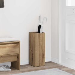 Rectangular Engineered Wood Umbrella Stand in Brown