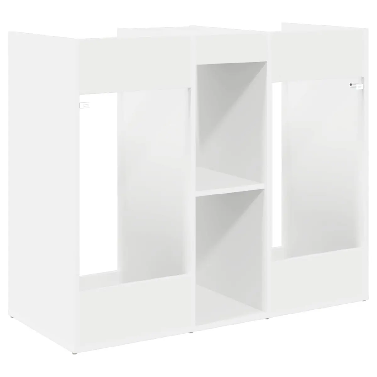 White Wooden Golf Cabinet for Storage 102 x 45 x 85.5 cm