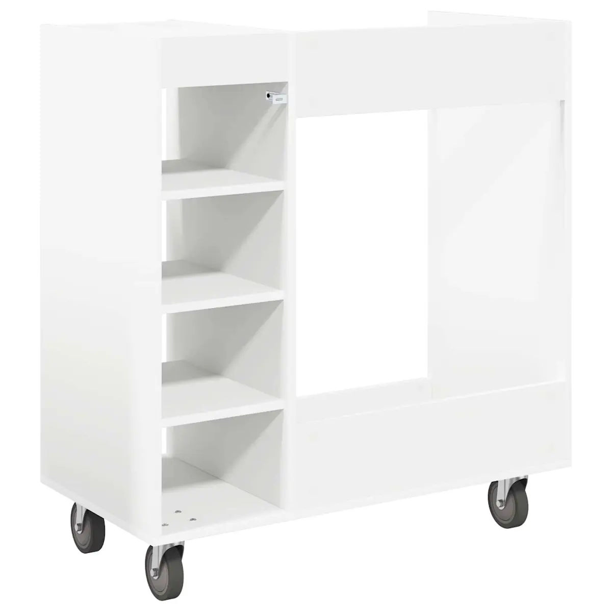 Golf Cabinet Wooden White Indoor Storage with Shelves