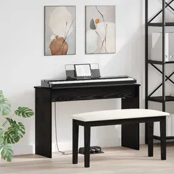 Sturdy Black Oak Keyboard Stand for Your Instruments