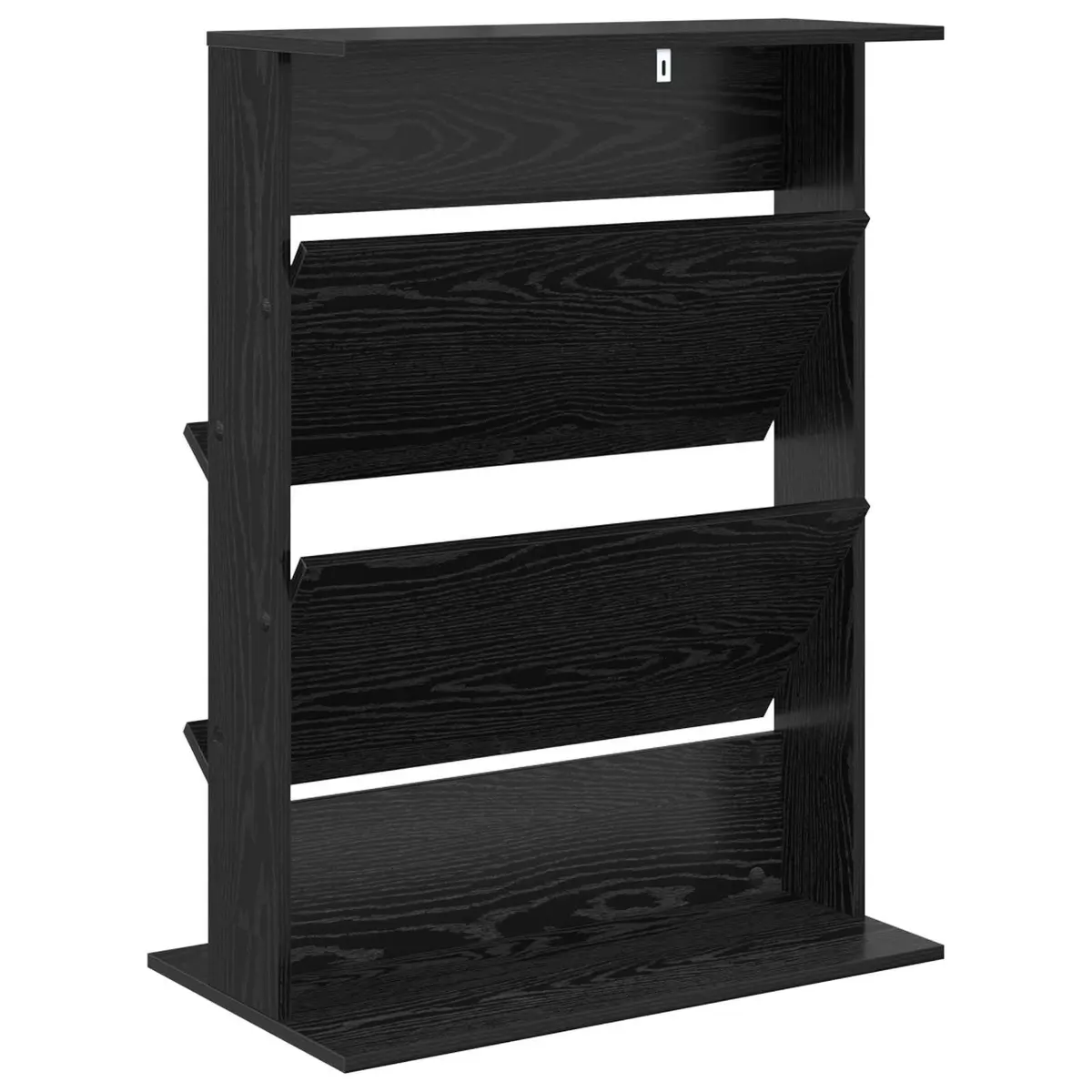 Magazine Rack Engineered Wood 70 x 41 x 96 cm Black Oak