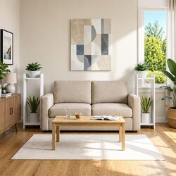 Plant Stand 2 pcs White 30 x 30 x 100 cm Indoor Vertical Display Organizer