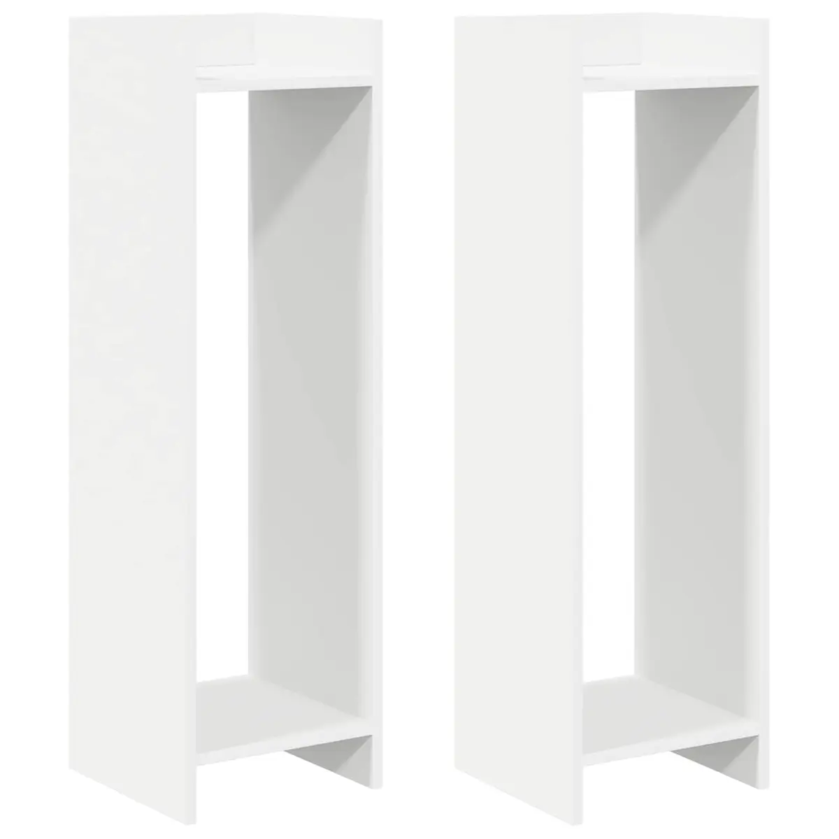 Plant Stand Engineered Wood 30 x 30 x 100 cm White 2 pcs Indoor Vertical Display Organizer