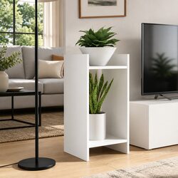 Sturdy White Plant Stand Set of 2 - 30x30x60cm