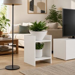 Stylish White Plant Stand Set of 2 for Modern Decor
