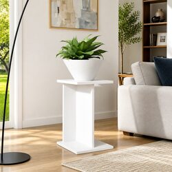 Stylish 2-Piece White Multi-Tier Plant Stand