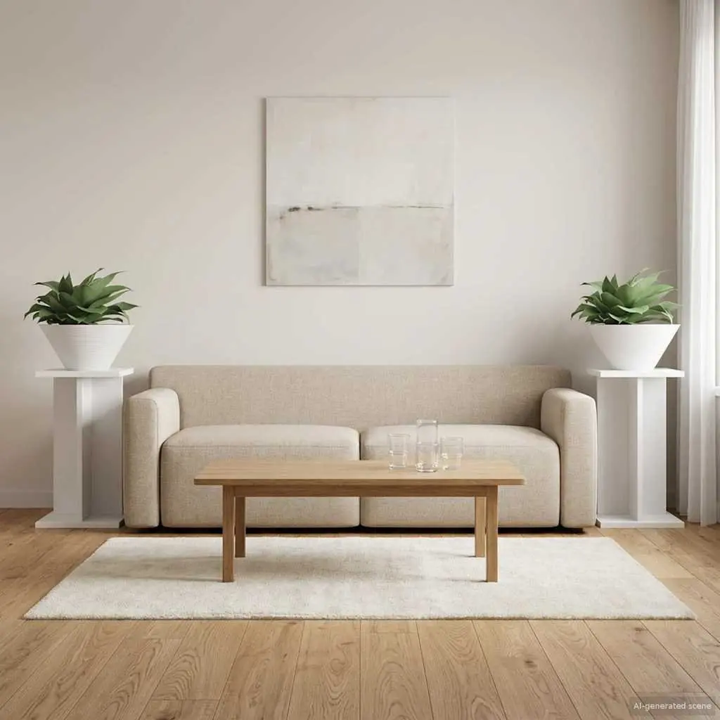 2-Piece White Multi-Tier Plant Stand