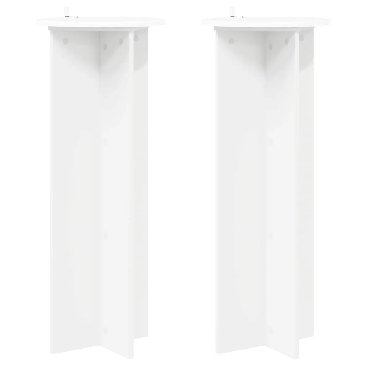 Plant Stand Engineered Wood Ø40 x 100 cm White 2 pcs