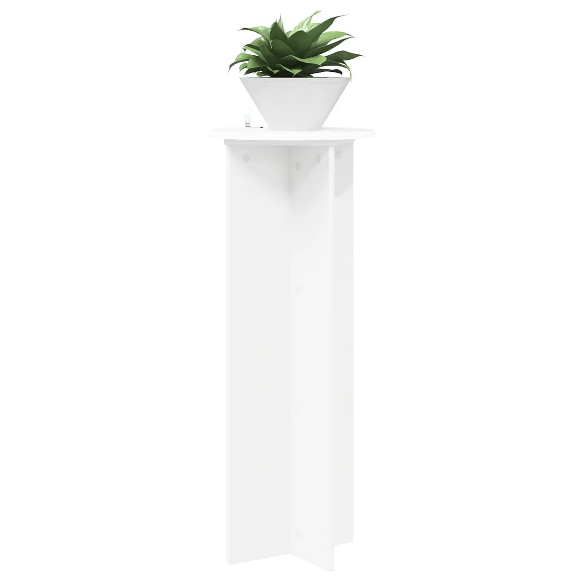 Plant Stand Engineered Wood Ø40 x 100 cm White 2 pcs