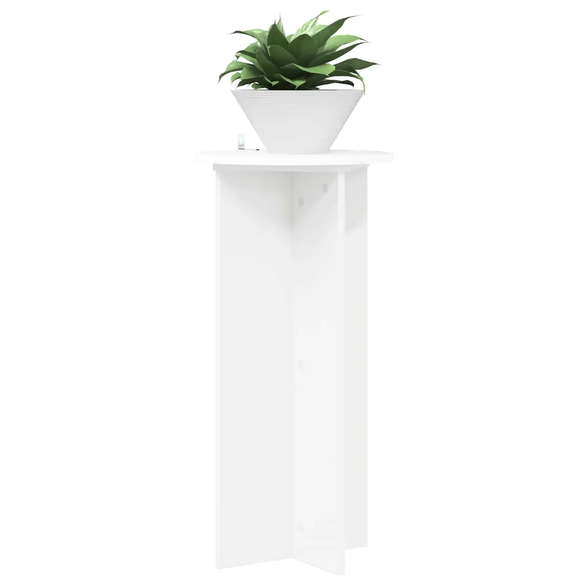 Plant Stand 2 pcs White Modern Design Indoor Engineered Wood Ø40 x 80 cm